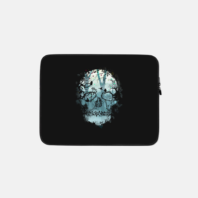 Dark Forest Skull-none zippered laptop sleeve-Sitchko Igor