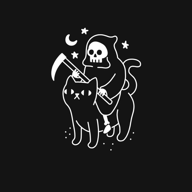 Death Rides A Black Cat-none stretched canvas-Obinsun