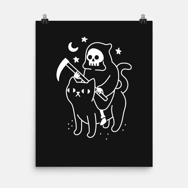 Death Rides A Black Cat-none matte poster-Obinsun