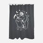 Death Rides A Black Cat-none polyester shower curtain-Obinsun