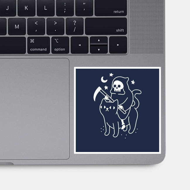 Death Rides A Black Cat-none glossy sticker-Obinsun