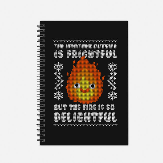 Delightful Fire!-none dot grid notebook-Raffiti