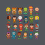 Delightfully Cute Little Heroes-none glossy sticker-mattkaufenberg