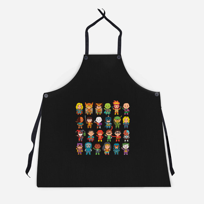 Delightfully Cute Little Heroes-unisex kitchen apron-mattkaufenberg