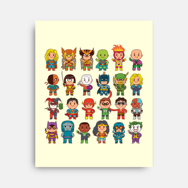 Delightfully Cute Little Heroes-none stretched canvas-mattkaufenberg