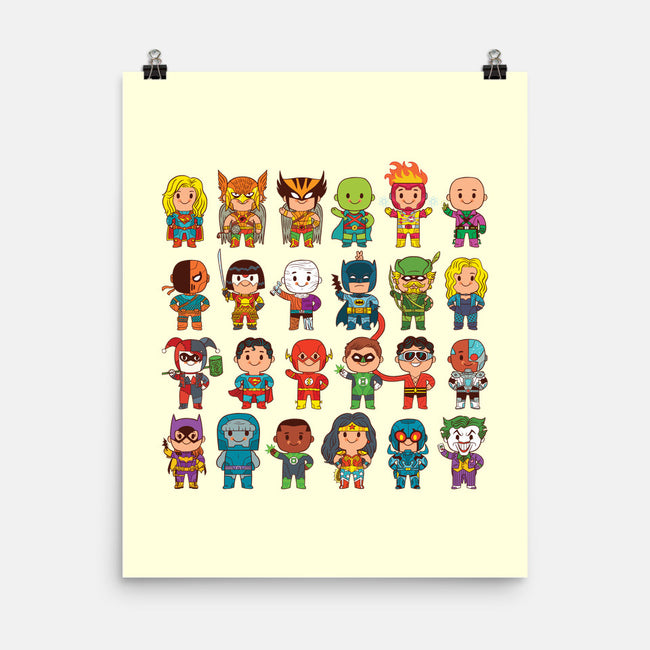 Delightfully Cute Little Heroes-none matte poster-mattkaufenberg