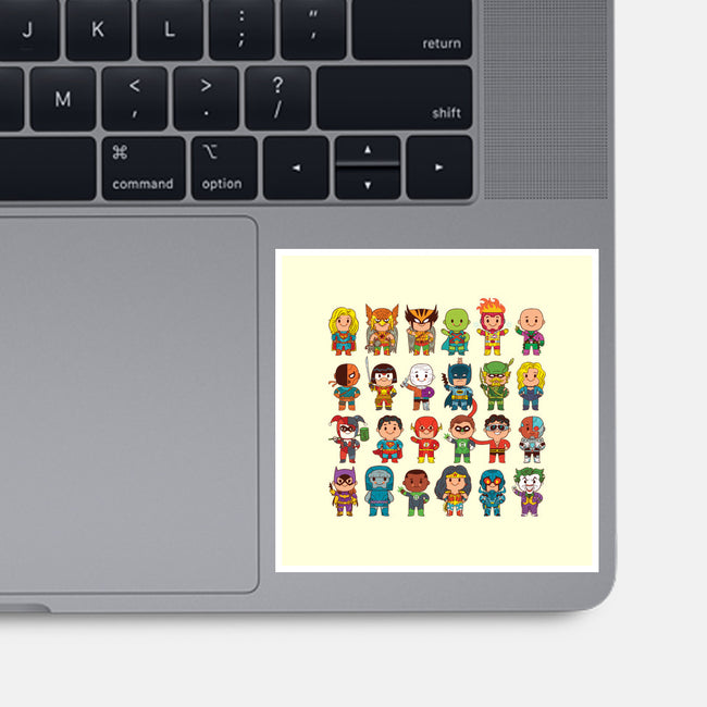 Delightfully Cute Little Heroes-none glossy sticker-mattkaufenberg