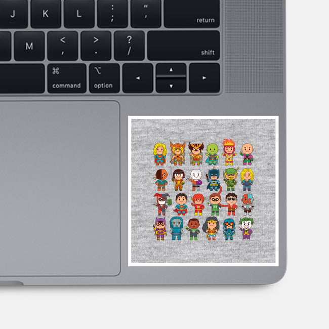 Delightfully Cute Little Heroes-none glossy sticker-mattkaufenberg