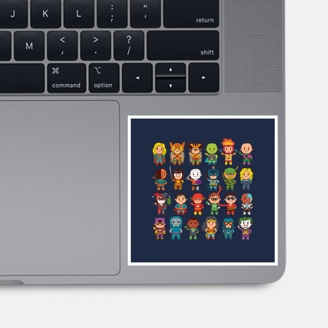 Delightfully Cute Little Heroes-none glossy sticker-mattkaufenberg