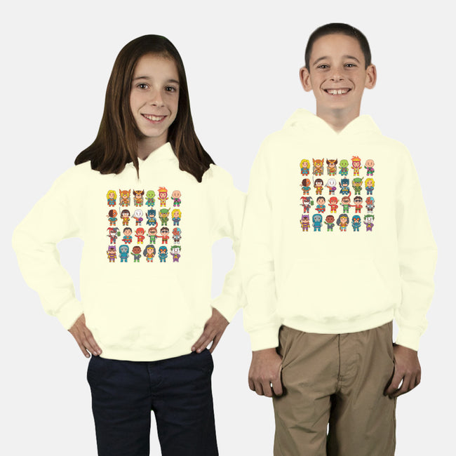 Delightfully Cute Little Heroes-youth pullover sweatshirt-mattkaufenberg