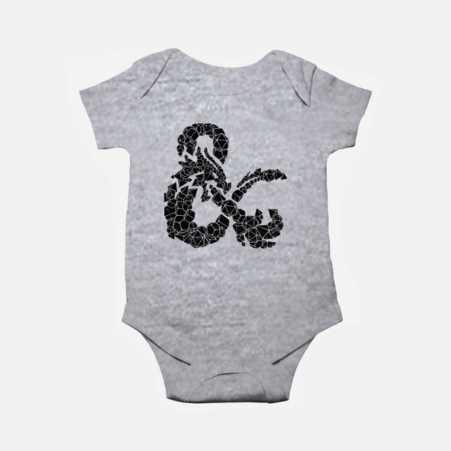 Dice Dragon-baby basic onesie-shirox