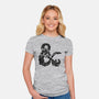 Dice Dragon-womens fitted tee-shirox