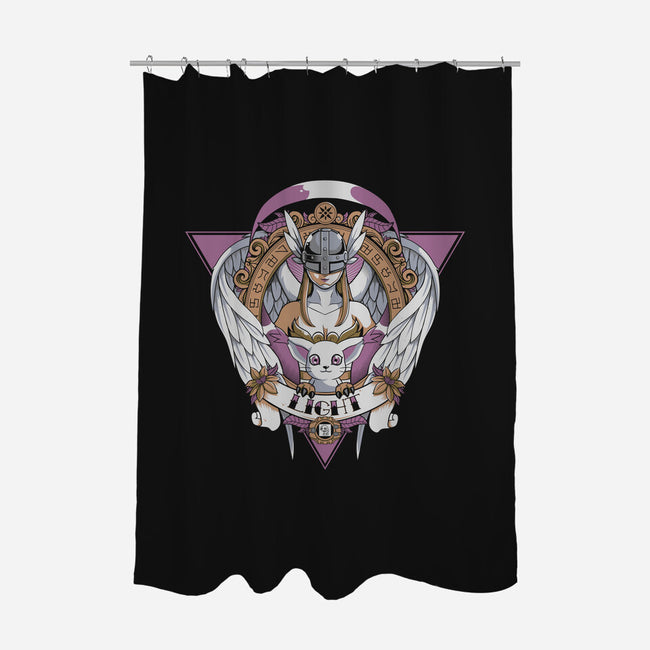 Digital Light-none polyester shower curtain-Typhoonic