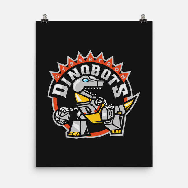 Dino Basketball-none matte poster-Oktobear