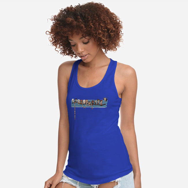 Doctor Hoo-womens racerback tank-pupukachoo