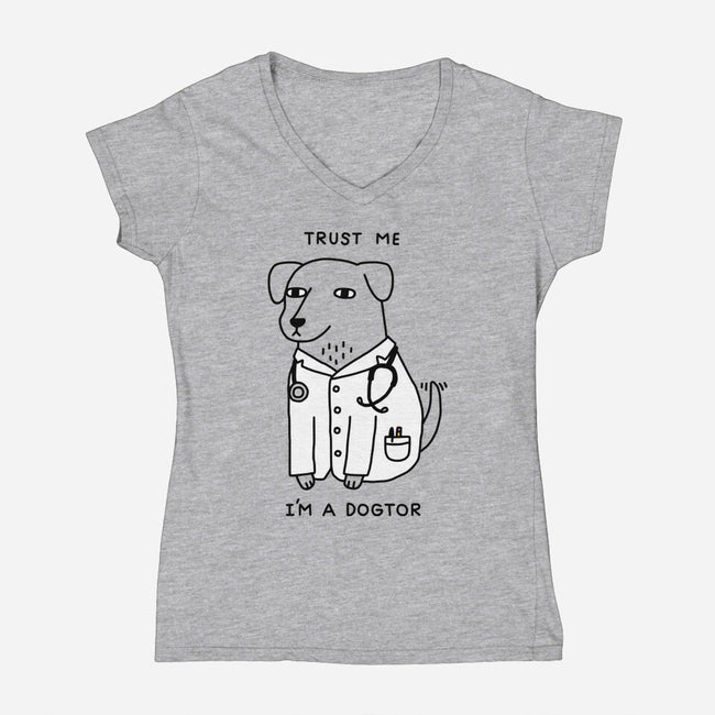 Dogtor-womens v-neck tee-Obinsun