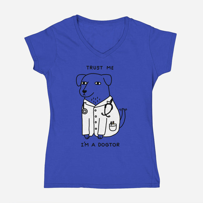 Dogtor-womens v-neck tee-Obinsun