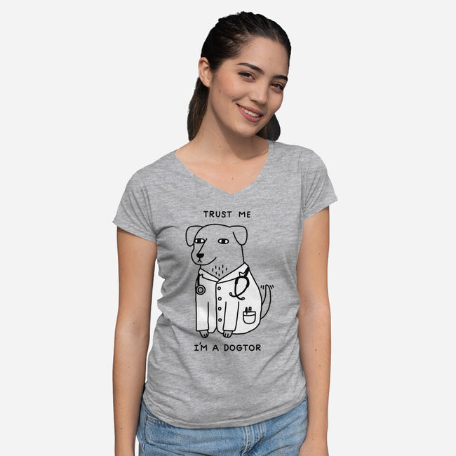 Dogtor-womens v-neck tee-Obinsun