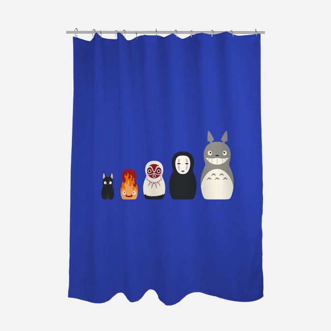 Doll Friends-none polyester shower curtain-ChocolateRaisinFury