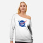 Don't Panic-womens off shoulder sweatshirt-Manoss1995