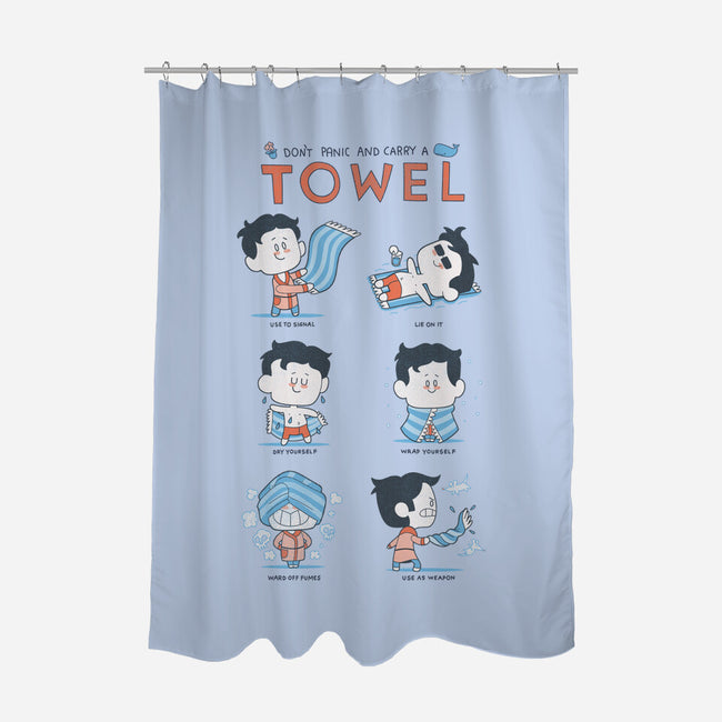 Don't Panic And Carry A Towel-none polyester shower curtain-queenmob