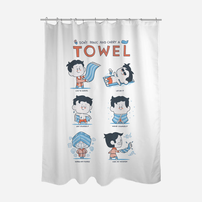 Don't Panic And Carry A Towel-none polyester shower curtain-queenmob