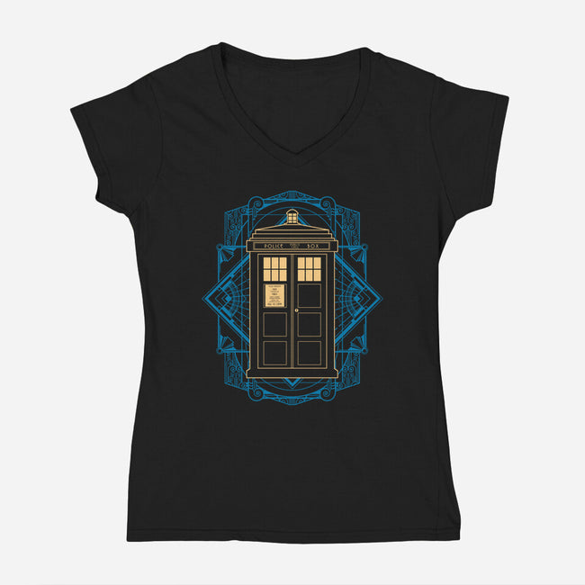 Dr Deco-womens v-neck tee-ChocolateRaisinFury