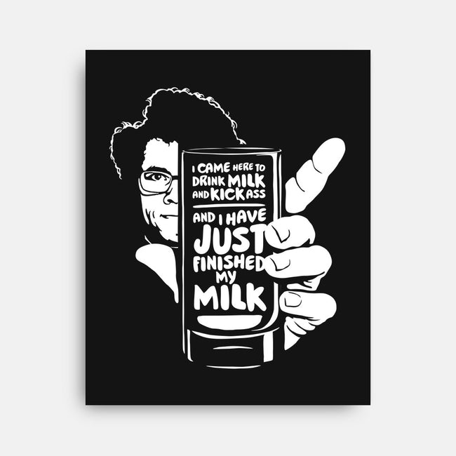 Drink Milk and Kick Ass-none stretched canvas-butcherbilly