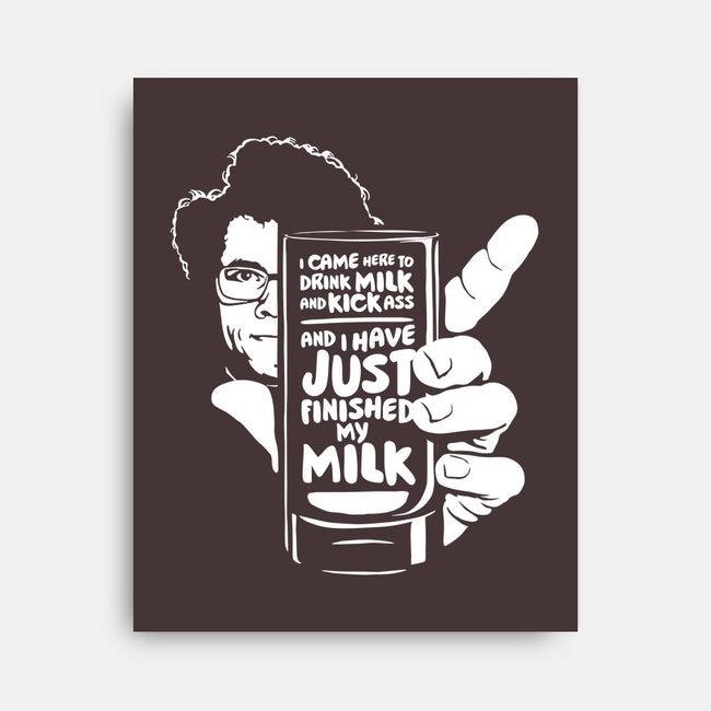 Drink Milk and Kick Ass-none stretched canvas-butcherbilly