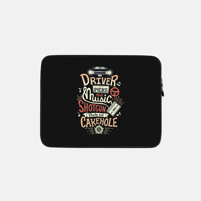 Driver Picks the Music-none zippered laptop sleeve-risarodil