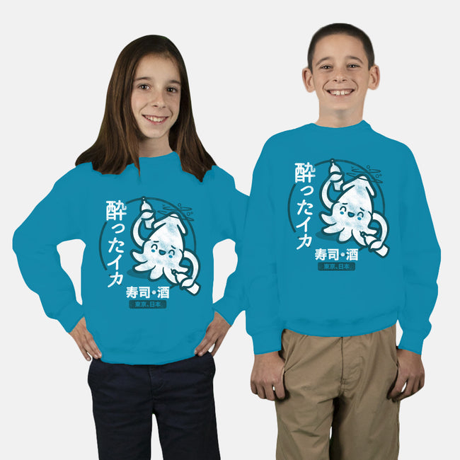 Drunken Squid Sushi-youth crew neck sweatshirt-Beware_1984