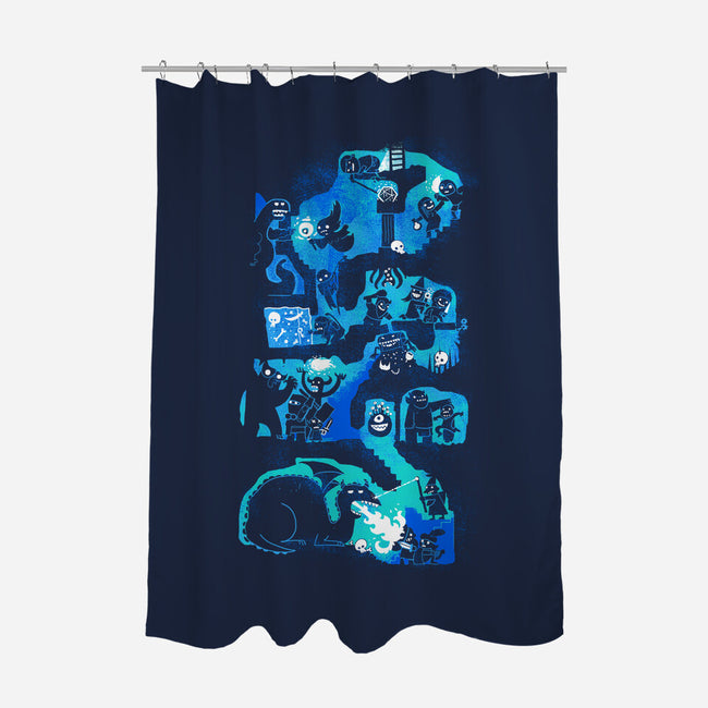 Dungeon Crawlers-none polyester shower curtain-queenmob