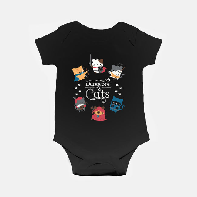 Dungeons & Cats-baby basic onesie-Domii