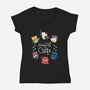 Dungeons & Cats-womens v-neck tee-Domii