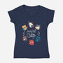 Dungeons & Cats-womens v-neck tee-Domii