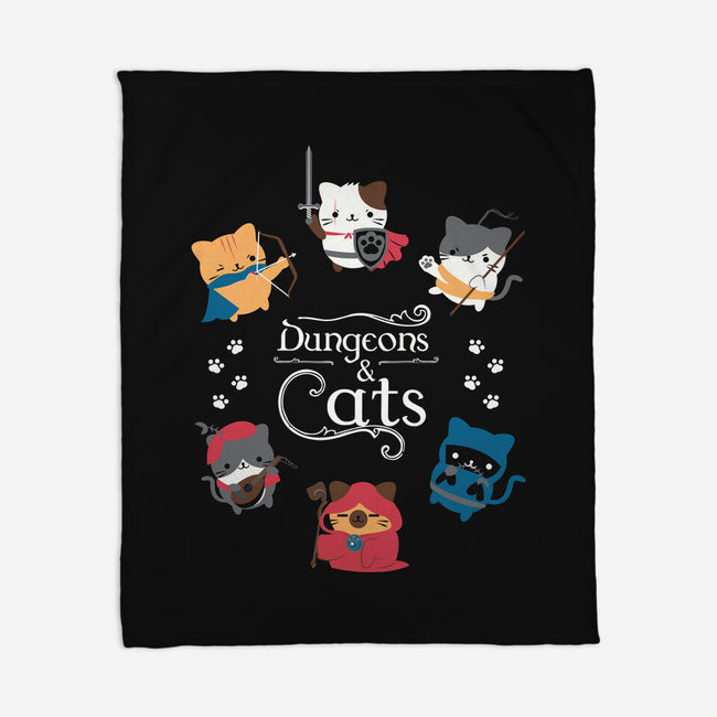 Dungeons & Cats-none fleece blanket-Domii
