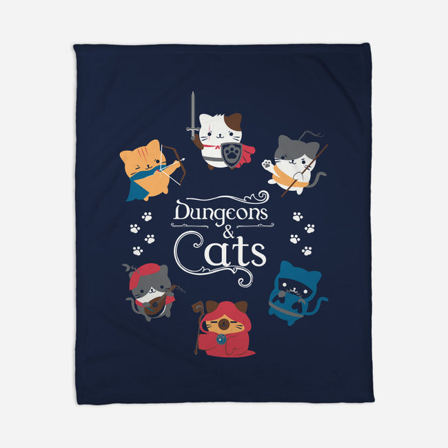 Dungeons & Cats-none fleece blanket-Domii