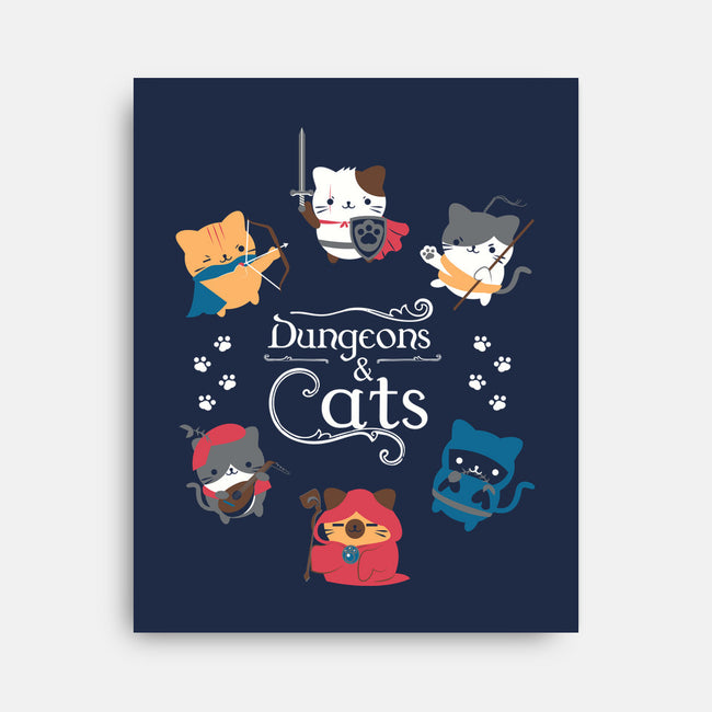 Dungeons & Cats-none stretched canvas-Domii