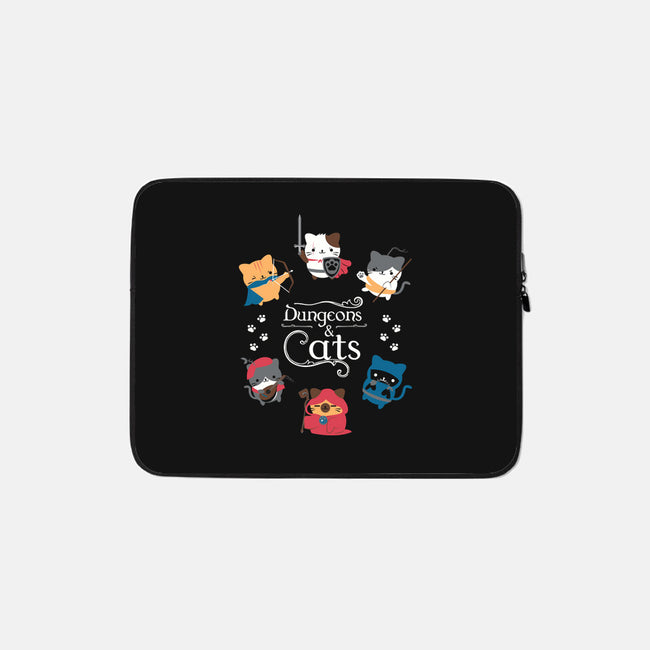 Dungeons & Cats-none zippered laptop sleeve-Domii