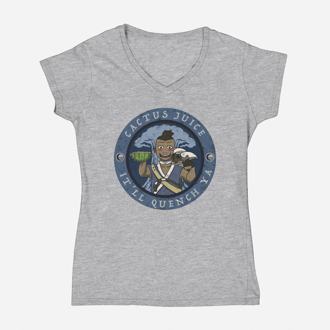 Cactus Juice-womens v-neck tee-KatHaynes
