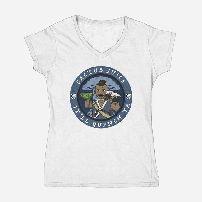 Cactus Juice-womens v-neck tee-KatHaynes