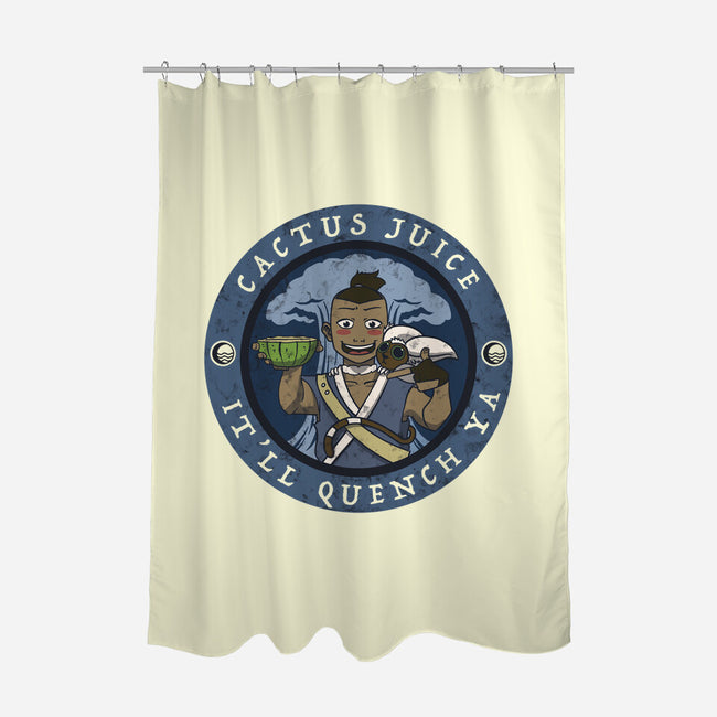 Cactus Juice-none polyester shower curtain-KatHaynes