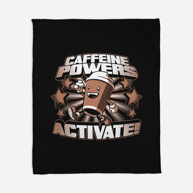 Caffeine Powers, Activate!-none fleece blanket-Obvian