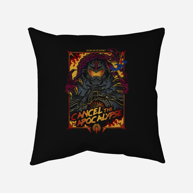 Cancel the Apocalypse-none removable cover w insert throw pillow-Fearcheck