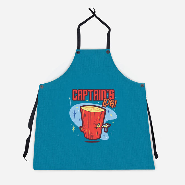 Captain's Log-unisex kitchen apron-Harebrained