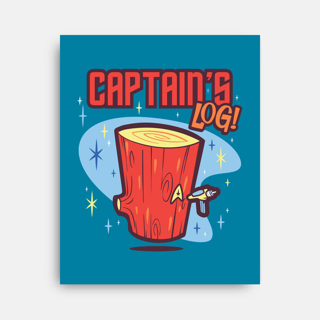 Captain's Log-none stretched canvas-Harebrained