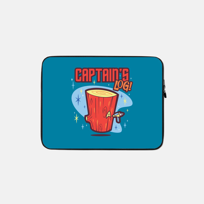 Captain's Log-none zippered laptop sleeve-Harebrained