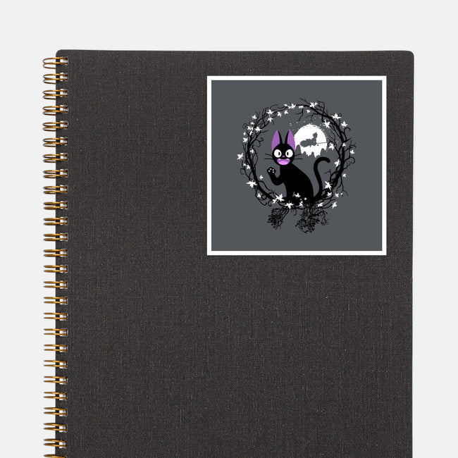 Cat Circle-none glossy sticker-albertocubatas