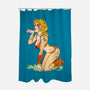 Cat Got Your Tongue-none polyester shower curtain-Chris Wahl