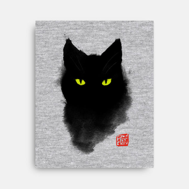 Cat Ink-none stretched canvas-BlancaVidal